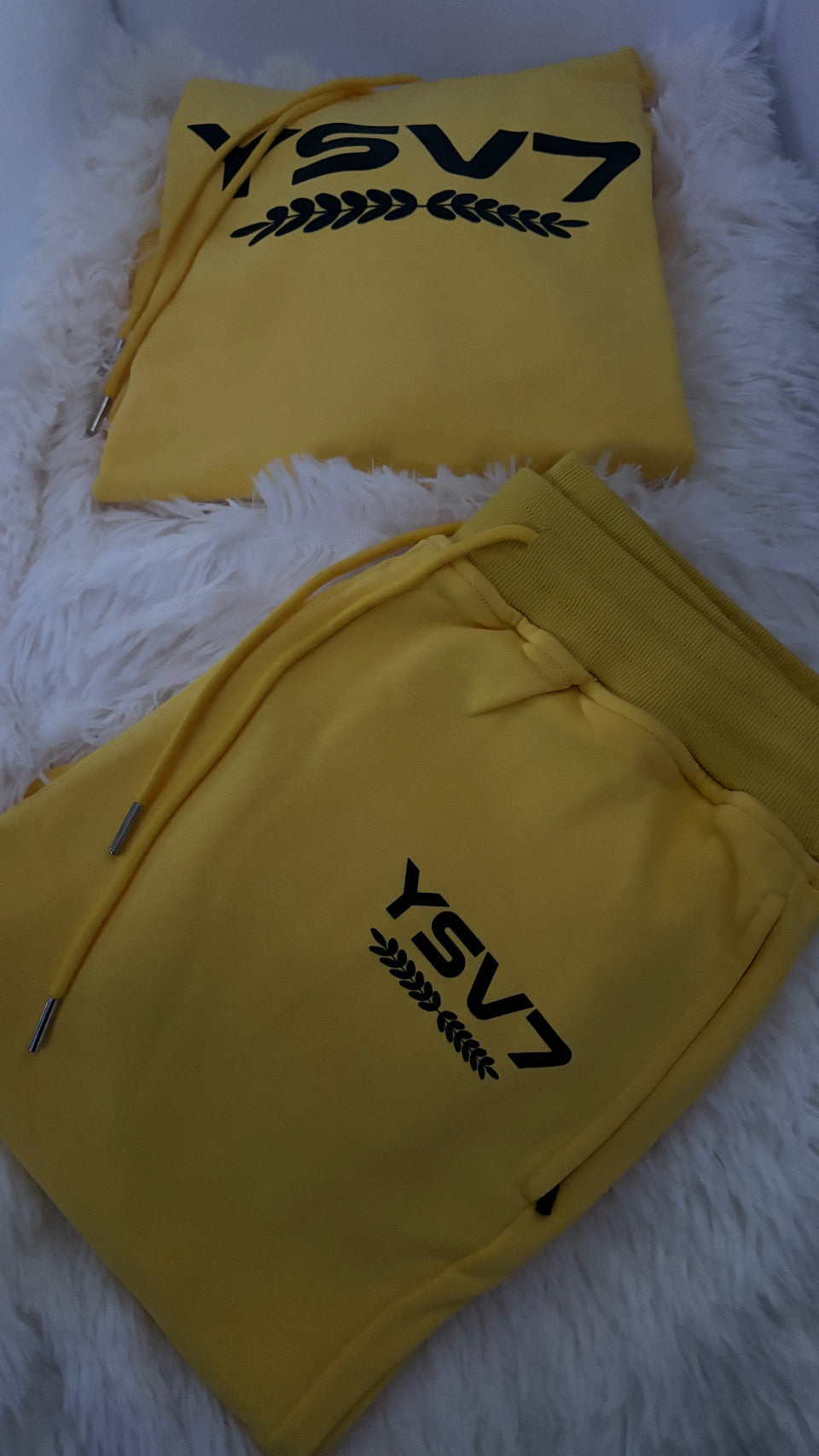 UNISEX YELLOW WARM HOODED TRACKSUIT