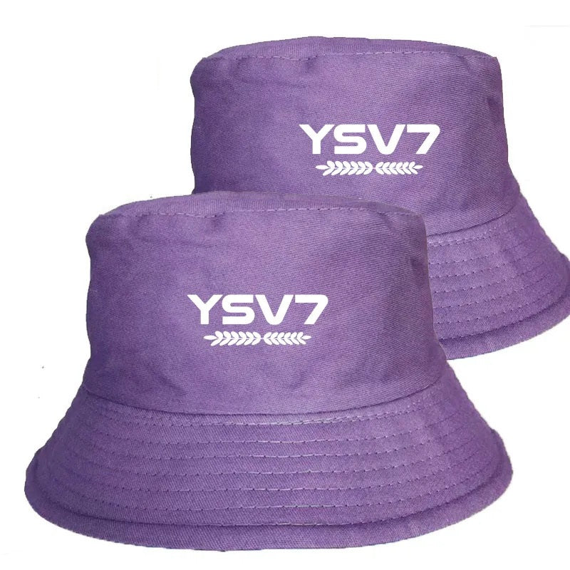 UNISEX PURPLE BUCKET HAT WHITE LOGO