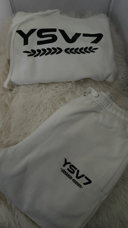 MENS WHITE WARM HOODED TRACKSUIT