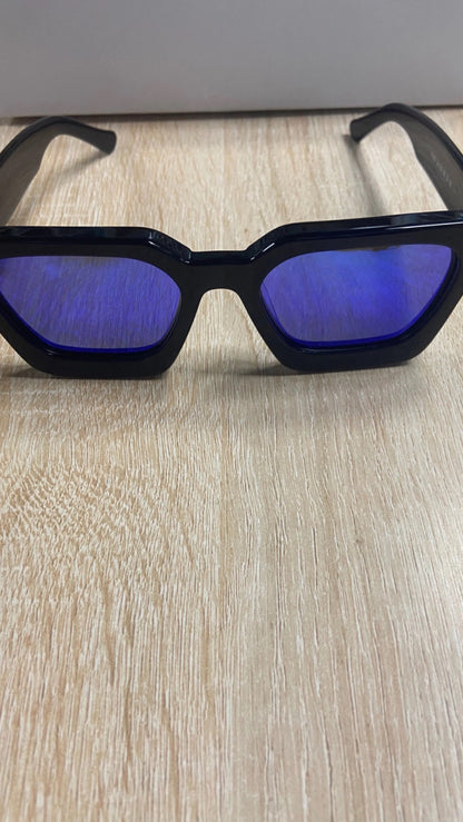 SUNGLASSES BLUE TINTED LENSES YSV7 LOGO