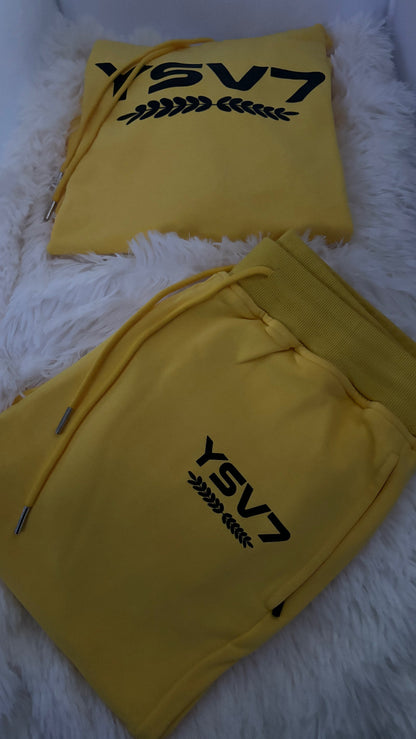 UNISEX YELLOW WARM HOODED TRACKSUIT