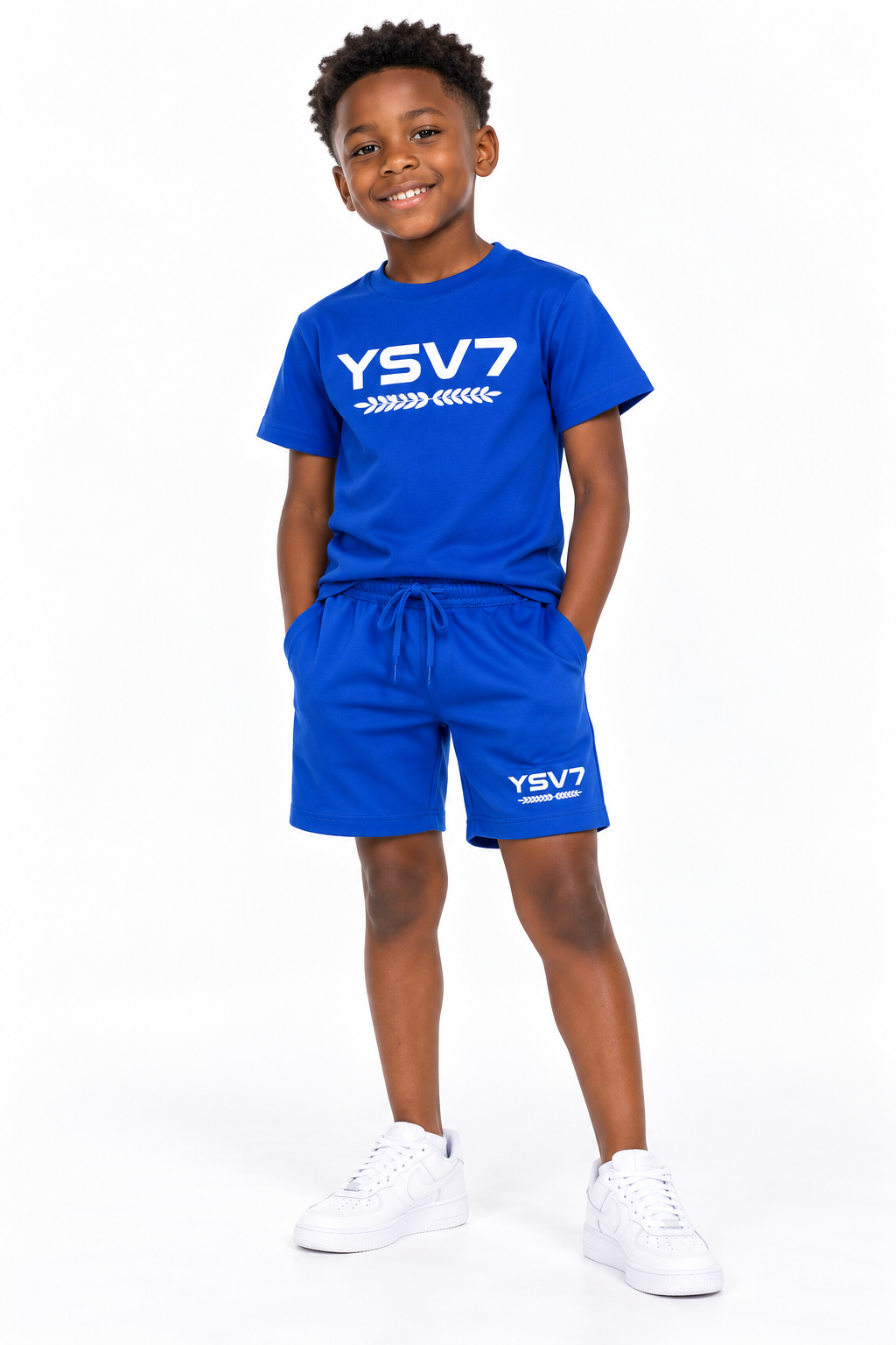 KIDS COLLECTION COBALT BLUE T SHIRT SET