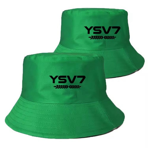 UNISEX DARK GREEN BUCKET HAT BLACK LOGO
