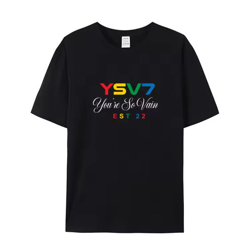 YSV7 YOU'RE SO VAIN BLACK T SHIRT