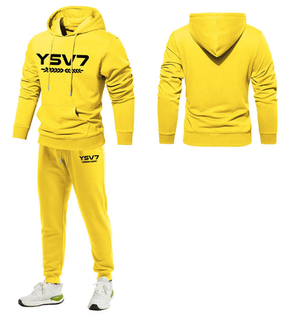 UNISEX YELLOW WARM HOODED TRACKSUIT