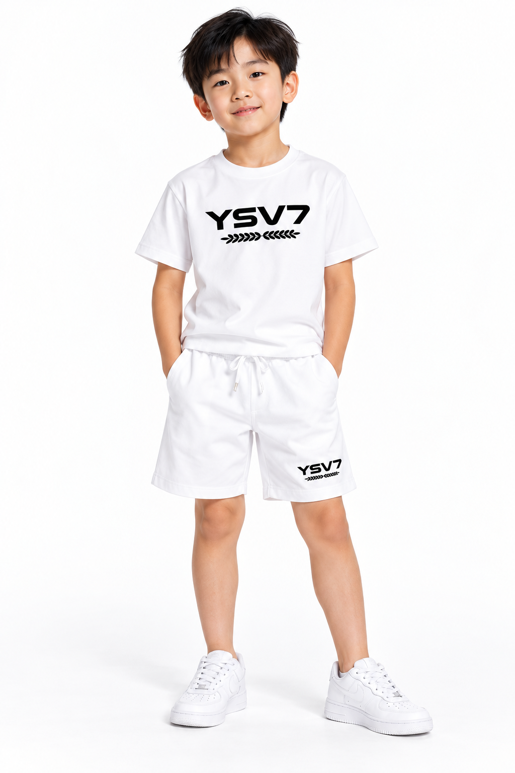 KIDS COLLECTION WHITE T SHIRT SET