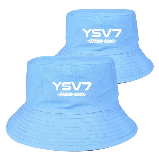 UNISEX LIGHT BLUE BUCKET HAT WHITE LOGO