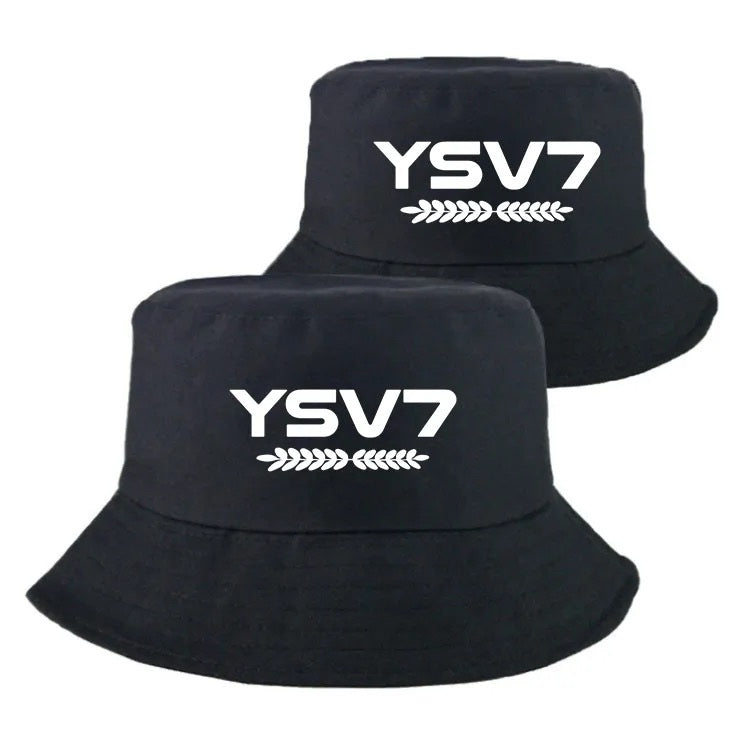 KIDS COLLECTION BLACK BUCKET HAT WHITE LOGO