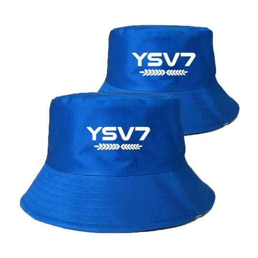 UNISEX COBALT BLUE BUCKET HAT WHITE LOGO