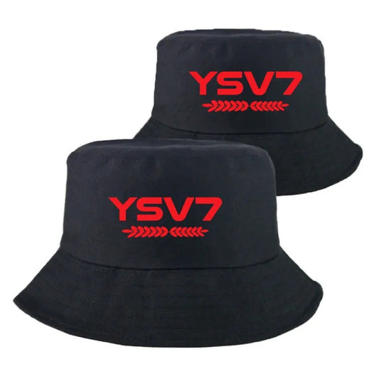 UNISEX BLACK BUCKET HAT RED LOGO