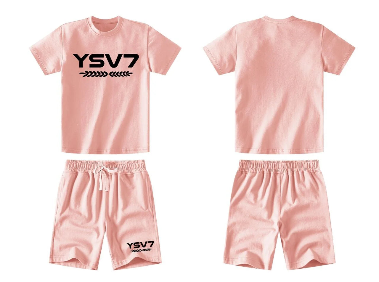 KIDS SHORT SET LIGHT PINK