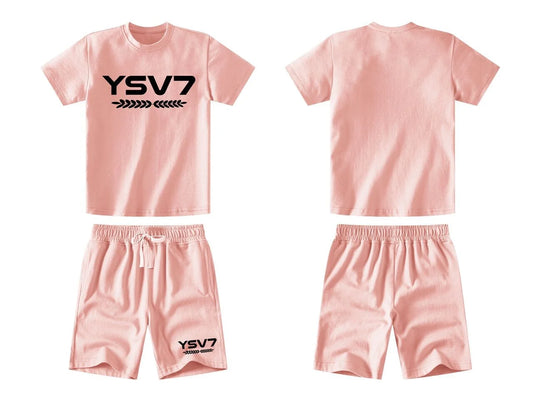 KIDS SHORT SET LIGHT PINK
