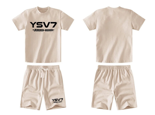 KIDS SHORT SET CHAMPAGNE BEIGE