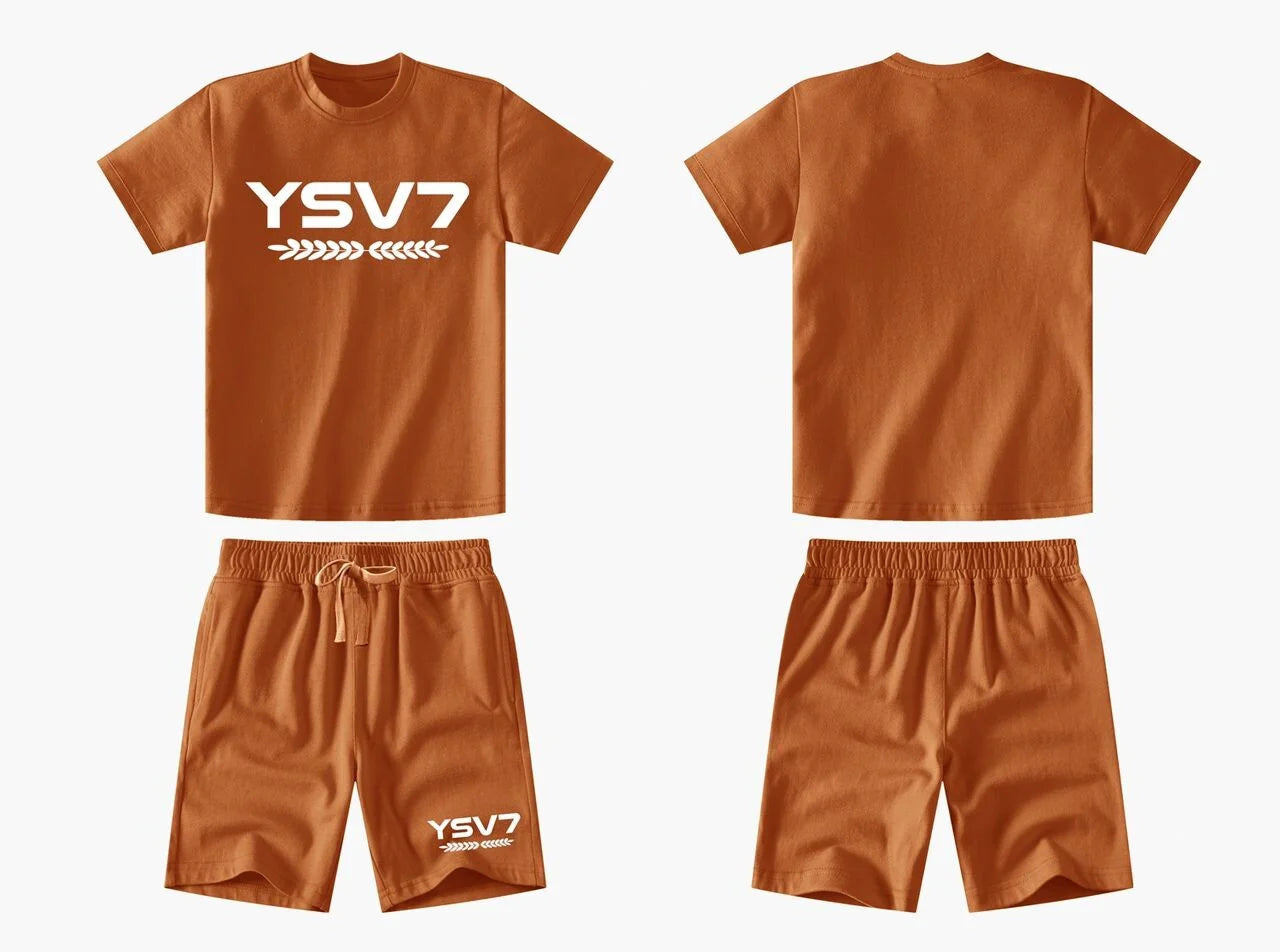 KIDS SHORT SET BURNT ORANGE