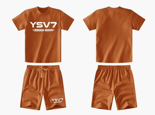 KIDS SHORT SET BURNT ORANGE