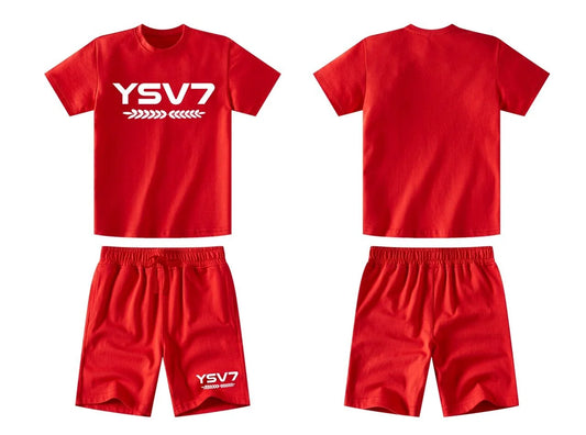 KIDS SHORT SET RED