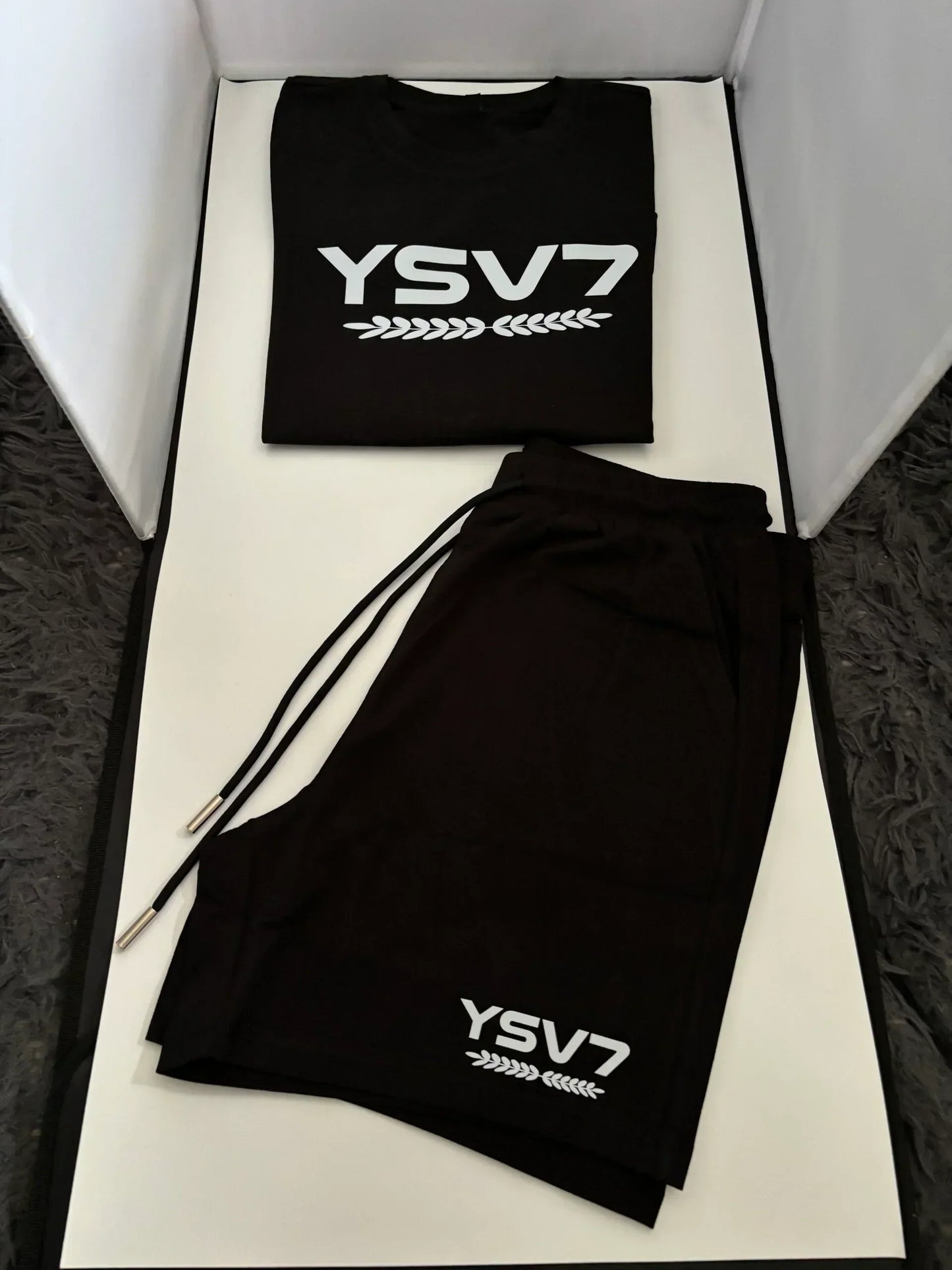 WOMENS BLACK FITTED TWO PIECE WHITE LOGO