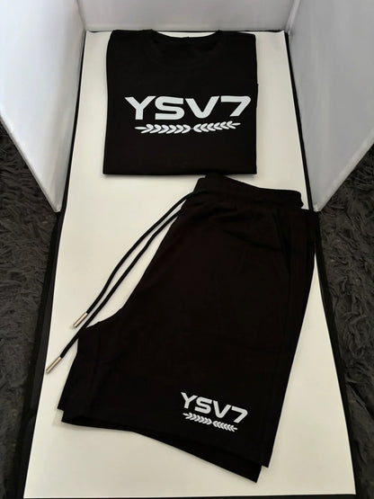 WOMENS BLACK FITTED TWO PIECE WHITE LOGO